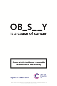Obesity cancer poster